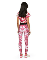 Cropped Majolica-print jersey T-shirt - | Dolce & Gabbana