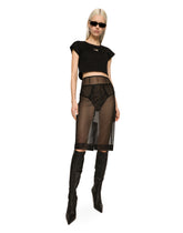 Cropped jersey T-shirt with Dolce&Gabbana tag - | Dolce & Gabbana