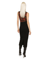 Sleeveless tulle top with cherry print and draping - | Dolce & Gabbana