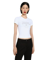 Jersey T-shirt with Dolce&Gabbana lettering - | Dolce & Gabbana