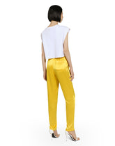 Cropped jersey T-shirt with DG logo and rose-embroidered patch - | Dolce & Gabbana