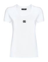 Jersey T-shirt with DG logo - | Dolce & Gabbana