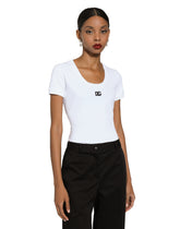 Jersey T-shirt with DG logo - | Dolce & Gabbana