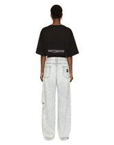 Cropped short-sleeved cotton jersey T-shirt with round neck DGVIB3 - | Dolce & Gabbana