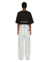 Cropped short-sleeved cotton jersey T-shirt with round neck DGVIB3 - | Dolce & Gabbana