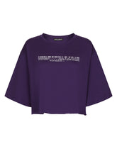 Cropped short-sleeved cotton jersey T-shirt with round neck DGVIB3 - | Dolce & Gabbana