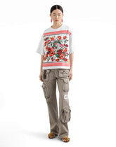 Short-sleeved t-shirt with silk foulard - | Dolce & Gabbana
