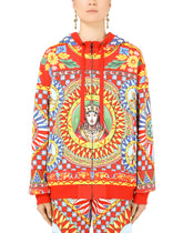 Jersey hoodie with Carretto print - | Dolce & Gabbana