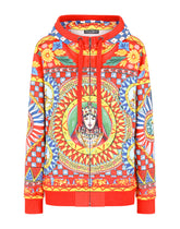 Jersey hoodie with Carretto print - | Dolce & Gabbana