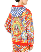 Jersey hoodie with Carretto print - | Dolce & Gabbana