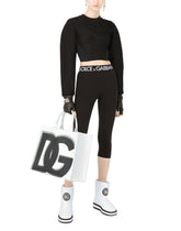 Technical jersey sweatshirt with bustier details - | Dolce & Gabbana