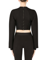 Technical jersey sweatshirt with bustier details - | Dolce & Gabbana