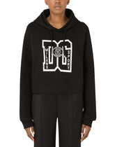 Jersey hoodie with DG print - | Dolce & Gabbana