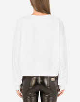 Jersey sweatshirt with 90’s supermodel print - | Dolce & Gabbana