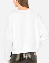 Jersey sweatshirt with 90’s supermodel print - | Dolce & Gabbana