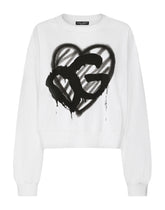 Jersey sweatshirt with DG logo print - | Dolce & Gabbana