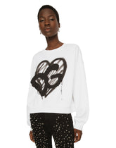 Jersey sweatshirt with DG logo print - | Dolce & Gabbana