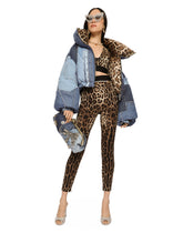 Patchwork denim down jacket - | Dolce & Gabbana