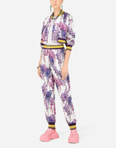 Jersey jacket with wisteria print - | Dolce & Gabbana