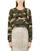 Camouflage-print jersey sweatshirt - | Dolce & Gabbana