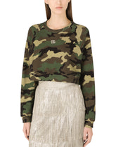 Camouflage-print jersey sweatshirt - | Dolce & Gabbana