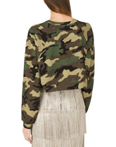 Camouflage-print jersey sweatshirt - | Dolce & Gabbana
