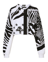 Zebra-print jersey sweatshirt - | Dolce & Gabbana