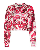 Majolica-print jersey sweatshirt - | Dolce & Gabbana