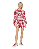 Majolica-print jersey sweatshirt - | Dolce & Gabbana