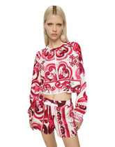 Majolica-print jersey sweatshirt - | Dolce & Gabbana