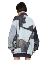 Oversize patchwork denim bomber jacket - | Dolce & Gabbana