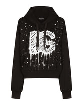 Jersey sweatshirt with DG logo print - | Dolce & Gabbana