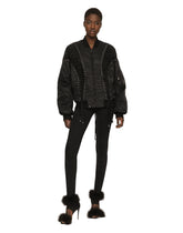 Technical fabric bomber jacket with laces and eyelets - | Dolce & Gabbana