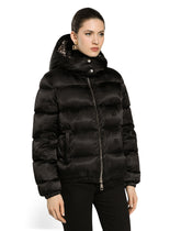 Padded satin jacquard down jacket with all-over DG logo - | Dolce & Gabbana
