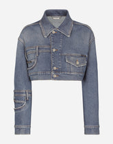 Short patchwork denim jacket - | Dolce & Gabbana