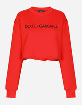 Jersey sweatshirt with “Dolce & Gabbana” print - | Dolce & Gabbana