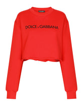 Jersey sweatshirt with “Dolce & Gabbana” print - | Dolce & Gabbana