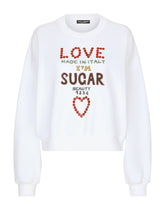 Jersey sweatshirt with Dolce&Gabbana lettering - | Dolce & Gabbana