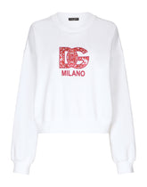 Jersey sweatshirt with DG patch - | Dolce & Gabbana
