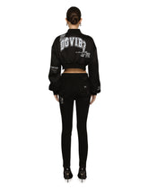 Short satin bomber jacket with DGVIB3 print - | Dolce & Gabbana