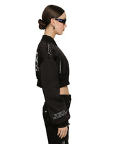 Short satin bomber jacket with DGVIB3 print - | Dolce & Gabbana