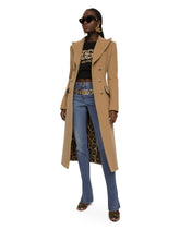 Cropped jersey sweatshirt with embroidered DG patch - | Dolce & Gabbana