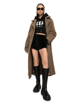 Cropped jersey sweatshirt with hood and DG patch embroidery - | Dolce & Gabbana