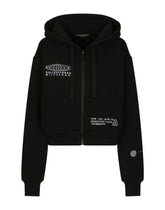 Long-sleeved cotton jersey hoodie DGVIB3 - | Dolce & Gabbana