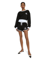 Jersey sweatshirt with DG logo embroidery - | Dolce & Gabbana