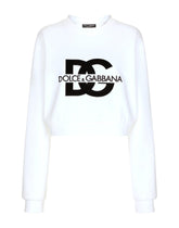 Jersey sweatshirt with DG logo embroidery - | Dolce & Gabbana