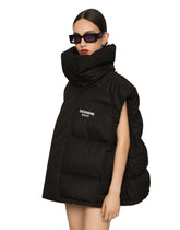 Sleeveless padded nylon down jacket with high neck DGVIB3 - | Dolce & Gabbana