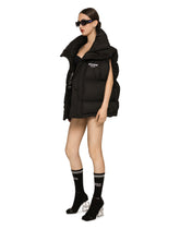 Sleeveless padded nylon down jacket with high neck DGVIB3 - | Dolce & Gabbana