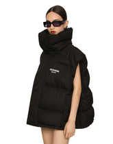Sleeveless padded nylon down jacket with high neck DGVIB3 - | Dolce & Gabbana