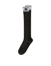 Lurex socks with DG logo - | Dolce & Gabbana